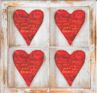 Dekorszalvéta - Four Hearts