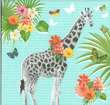 Dekorszalvéta - Giraffe Garden