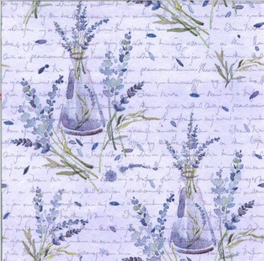 Dekorszalvéta - Lavanda in Bottglie, Lilac