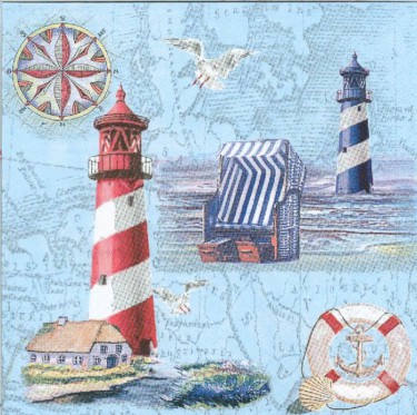 Dekorszalvéta - Nautical Chart & Icons
