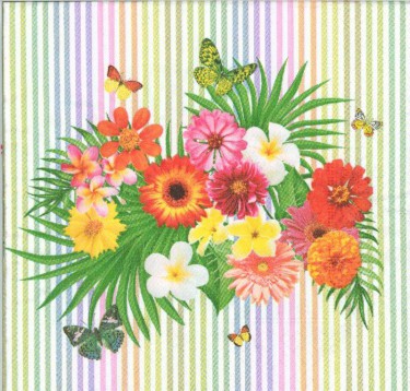 Dekorszalvéta - Tropical Bouquet