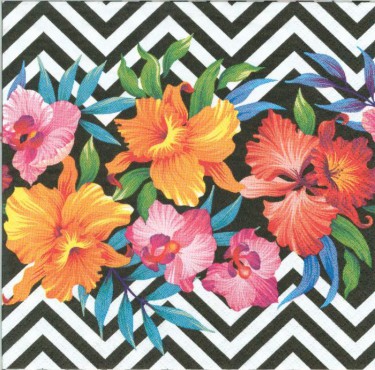 Dekorszalvéta - Tropical Flowers