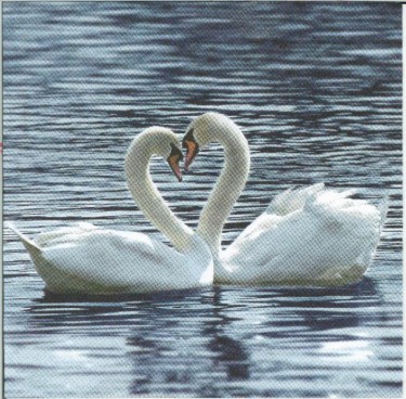 Dekorszalvéta - White Swans
