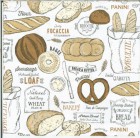 Dekorszalvéta - Freshly Baked Bread, White