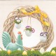 Dekorszalvéta - Easter Wreath with Ceramic