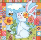 Dekorszalvéta - Patchwork Hare