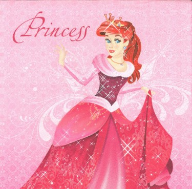 Dekorszalvéta - Princess with Red Hair