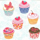 Dekorszalvéta - Set of Cupcakes