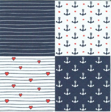 Dekorszalvéta - Marine Squares