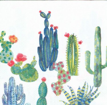 Dekorszalvéta - My Little Green Cactus