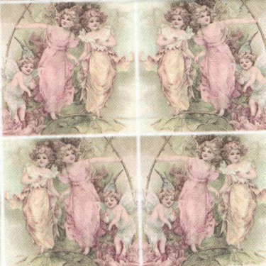 Dekorszalvéta - Decoupage Fairies