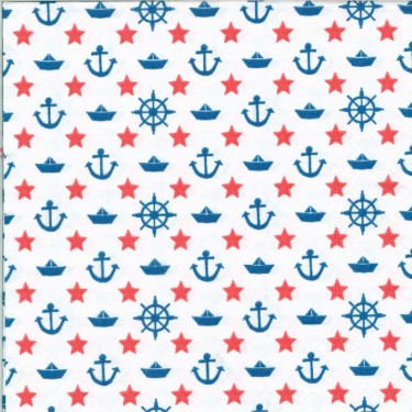 Dekorszalvéta - Navy White