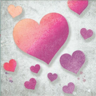 Dekorszalvéta - Pink Hearts