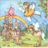 Dekorszalvéta - Magic Fairies with Castle