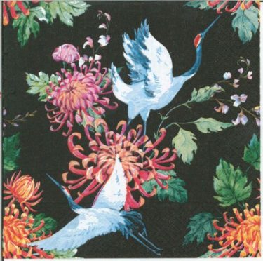 Dekorszalvéta - Japanese Cranes