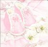 Dekorszalvéta - Christening Shoes Pink