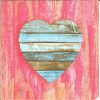 Dekorszalvéta - Wooden Heart Pink