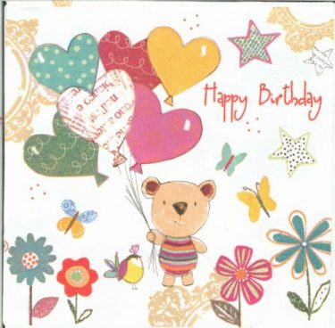 Dekorszalvéta - Lovely Happy Birthday