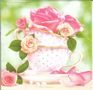 Dekorszalvéta - Cup of Rose