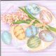 Dekorszalvéta - Easter Eggs on the Violet Background