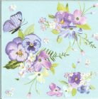 Dekorszalvéta - Spring Flowers On Blue Background