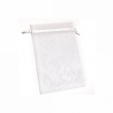 Organza zsák fehér kicsi 5 db/cs.