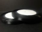 Szatén szalag, fekete 6 mm / 23 m