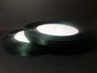 Szatén szalag, Sötétzöld 6 mm / 23 m