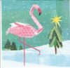 Dekorszalvéta - Winter Flamingo