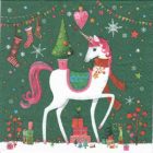 Dekorszalvéta - Xmas Unicorn