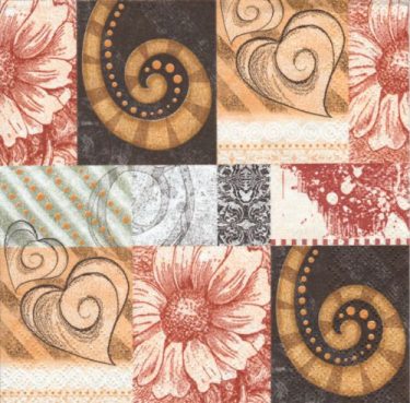 Dekorszalvéta - Graphic Mosaic Brown