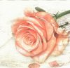 Dekorszalvéta - Salmon Rose