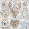 Dekorszalvéta - Xmas Decoration with Blue