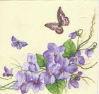 Dekorszalvéta - Violet Flowers