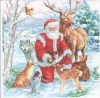 Dekorszalvéta - Santa & Animals