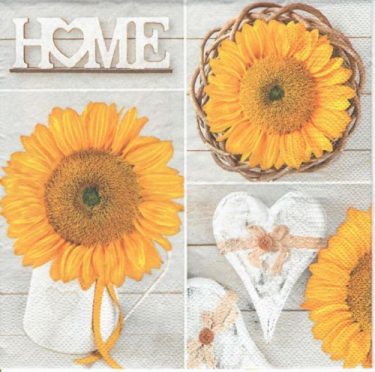 Dekorszalvéta - Sunflowers Collage with Heart