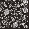 Dekorszalvéta - Arabesque Black Black-White