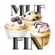 Dekorszalvéta - 3 Muffin