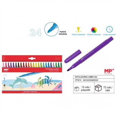 MP Vastaghegyű filctoll készlet 24 db/cs PP872