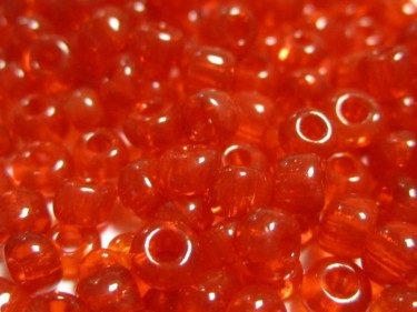 Átlátszó kásagyöngy Piros 2 mm 20 g