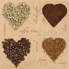 Dekorszalvéta - Coffee Hearts