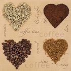 Dekorszalvéta - Coffee Hearts