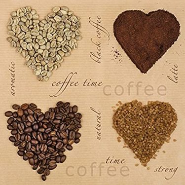 Dekorszalvéta - Coffee Hearts