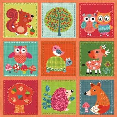 Dekorszalvéta - Woodland Lovely Animals