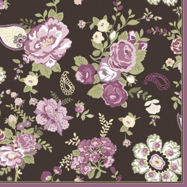 Dekorszalvéta - Wallpaper with Roses Graphite