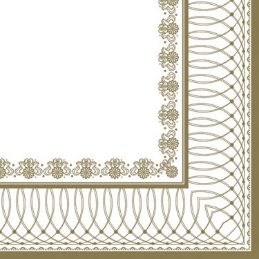 Dekorszalvéta - Gold Graphic Frame