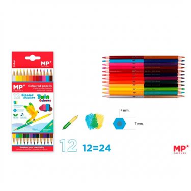 MP Kéthegyű színes ceruza készlet 12=24 PP806