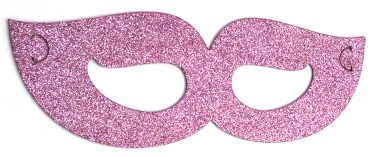 Dekorgumi álarc - Csillámos pink 2 db/cs