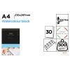 MP Savmentes akvarellpapír-tömb 300 g/m2 A4 30 db PB1021