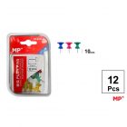 Színes térképtű átlátszó nagy fejjel 10 mm 12 db/cs PA350-2